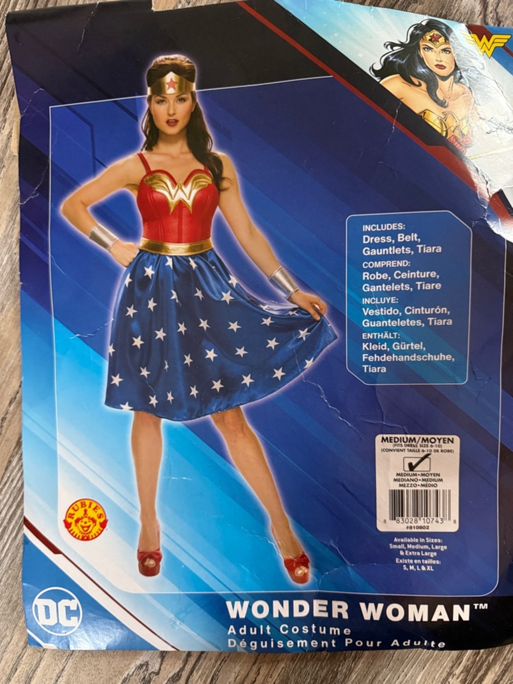 Rubie's Wonder Woman Costume - Red, Blue & Gold